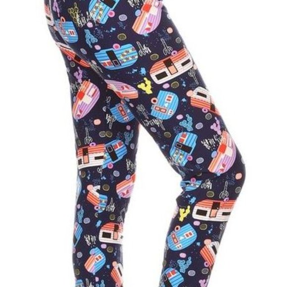 BLUE CAMPER RV LEGGINGS  XS, OS, 3X-5X - Picture 2 of 3